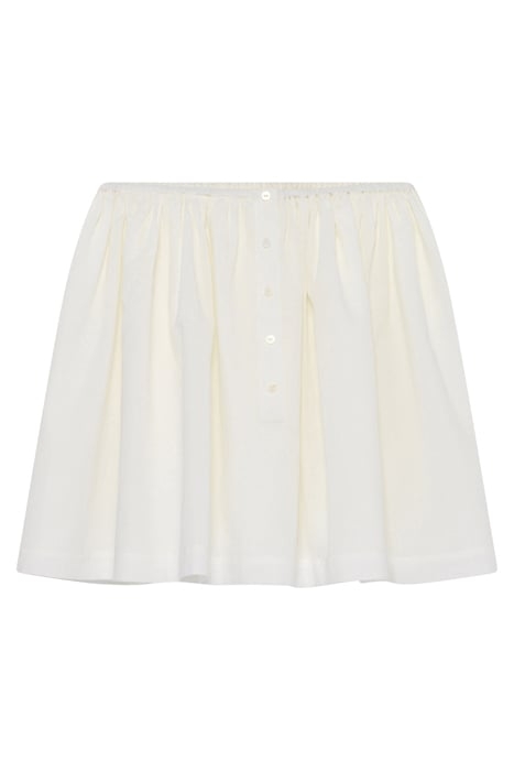 BUTTONED HIGH WAIST TRAPÈZE SKIRT BLANC 4