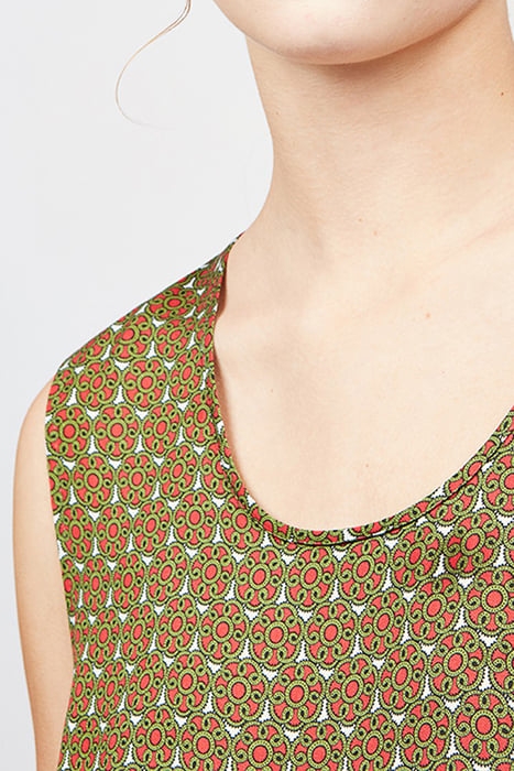 U COLLAR SLEEVELESS LONG PRINTED TOP MARTA 4