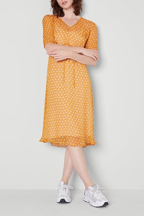 A-LINE V-NECK PRINTED MIDI DRESS ELIANE 3