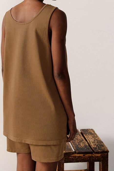 MID-LENGTH CREW NECK VEST CACAHUETE VINTAGE 2