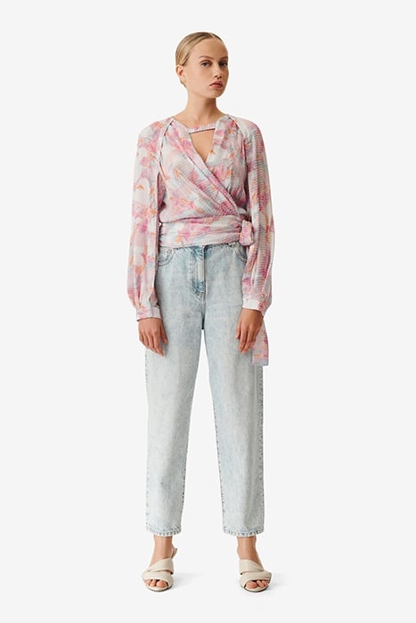 FREDDI BLOUSE IN LIGHT PINK MULTICO 1