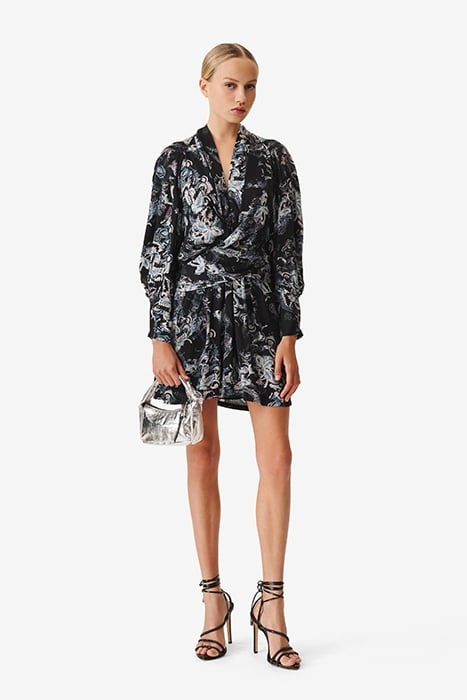 CAMOLLA DRESS IN BLACK MULTICO 2