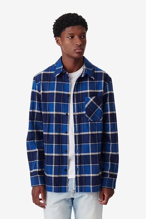 RHODAN CASUAL SHIRT IN MIXED BLUE 1