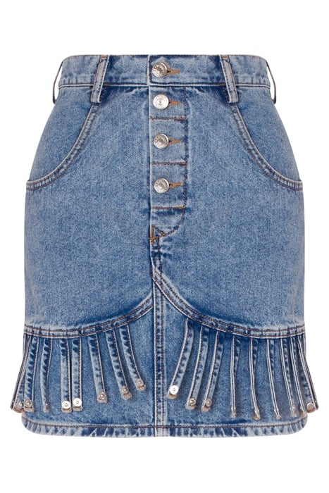 RECYCLED DENIM MINI SKIRT BLUE 3