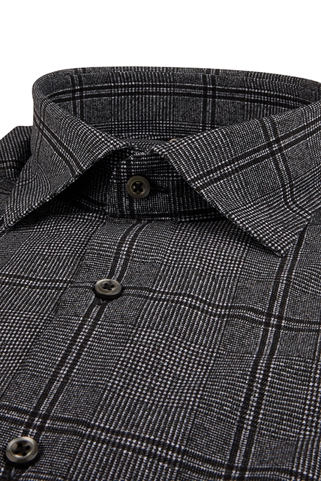 JERSEY SHIRT, SLIMLINE BLACK CHECK 2
