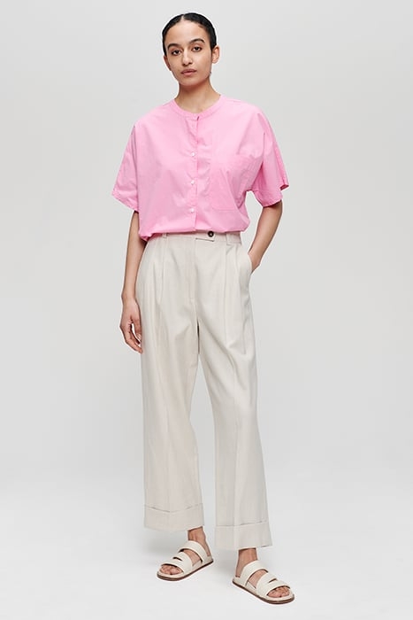 LINEN MIX PLEATED PANTS SIMPLY TAUPE 2