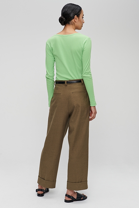 HENLEY RIB TEE GRASS GREEN 2