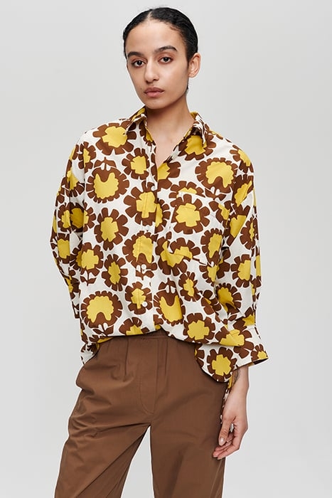COTTON PRINTED SHIRT YELLOW 1