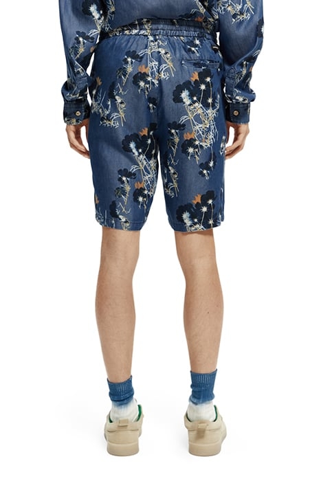 RELAXED-FIT ALLOVER PRINTED PLEATED SHORTS COMBO A 2