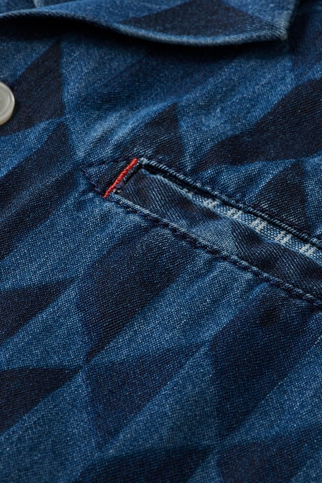 BOYS LIGHTWEIGHT DENIM ALL-OVER PRINTED SHORT-SLEEVED SHIRT 7