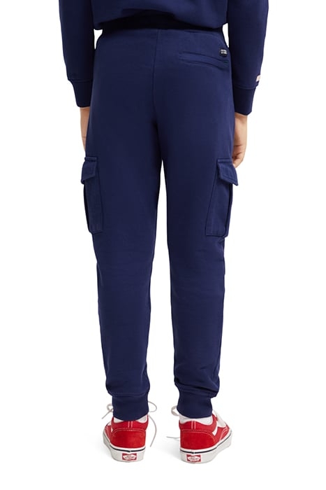 BOYS CARGO SWEATPANTS IN ORGANIC COTTON MARINE BLUE 2