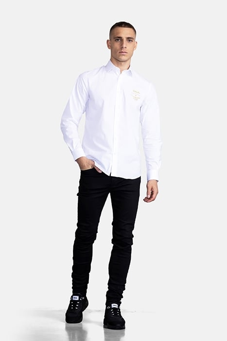 PHILLIPE SLIM EMBLEM SHIRT BRIGHT WHITE 6