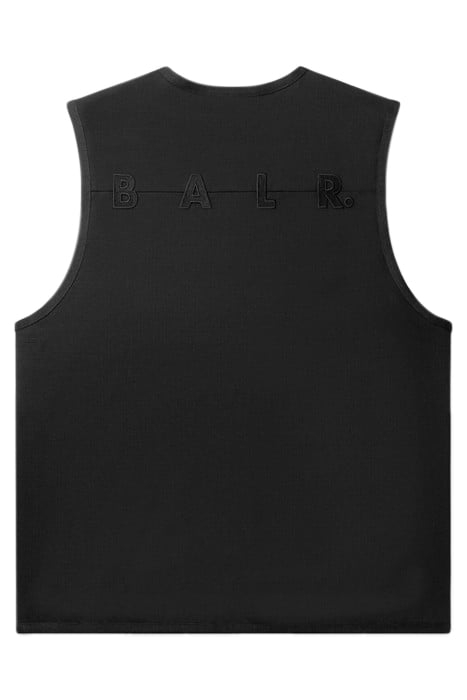 THE WALL BOX FIT GILET JET BLACK 4