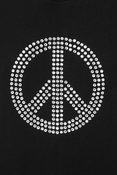 PEACE SYMBOL JERSEY T-SHIRT BLACK 4