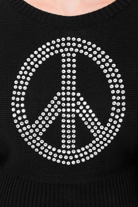 PEACE SYMBOL WOOL BLEND SWEATER BLACK 4