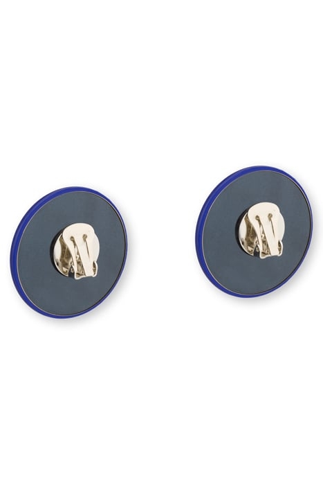 MOSCHINO JEANS BUTTON EARRINGS BLUE 2