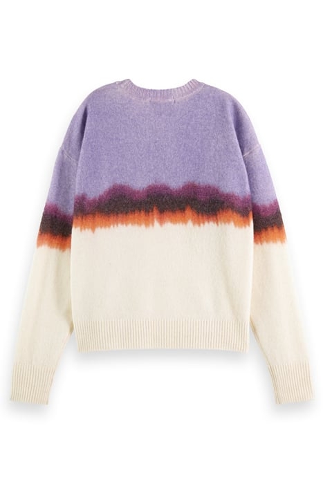 FUZZY COLOURBLOCK PULLOVER PURPLE OFFWHITE GRADIENT 5