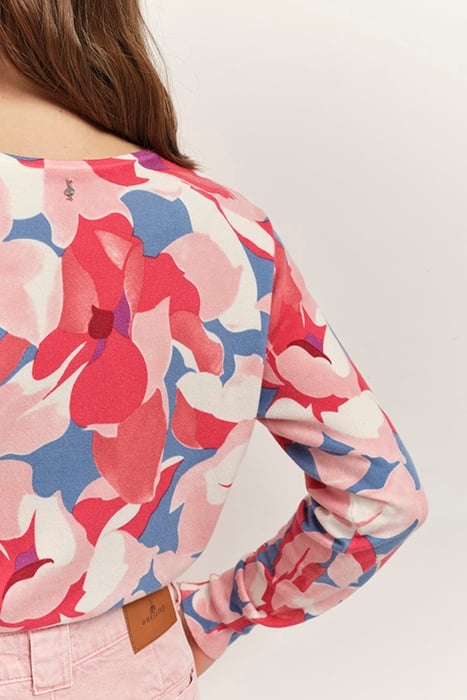 TOKAY - HIBISCUS KNITTED JUMPER WITH MAXI CAMELLIA PRINT 4