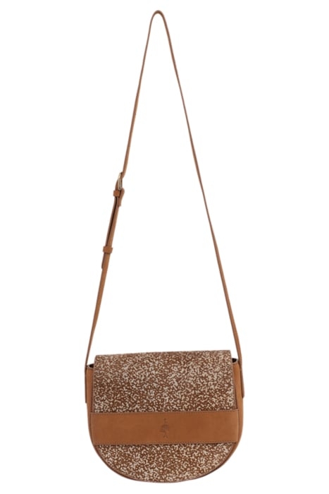 ALIBY - CARAMEL SATCHEL BAG IN CERTIFIED NUBUCK LEATHER WITH 1