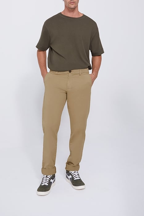 PANTALON CHINO SLIM BEIGE HOMME 2