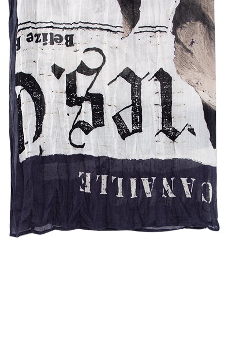 CHALK SCARF WITH SKELETON-SAILOR IMAGE 4