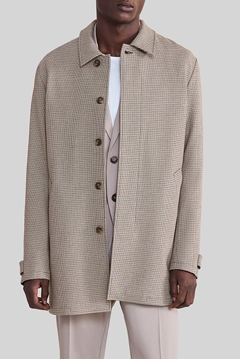 MINK CHECK TRENCH COAT 5