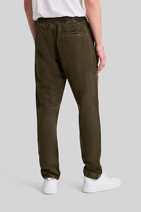 KHAKI LYOCELL® CROPPED JOGGERS 2