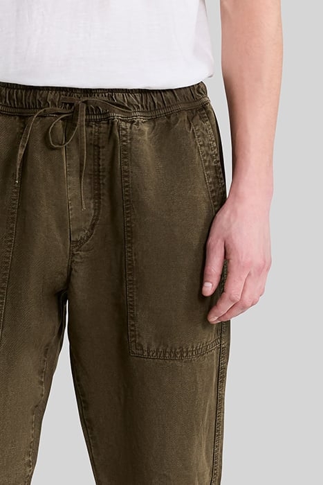 KHAKI LYOCELL® CROPPED JOGGERS 4
