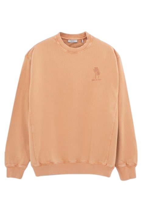 SAND ORGANIC COTTON SWEATSHIRT, PALM-TREE EMBROIDERY 3