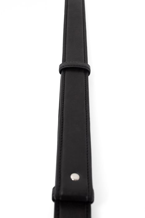 BLACK LEATHER BELT WITH ROTATING BUCKLE 5