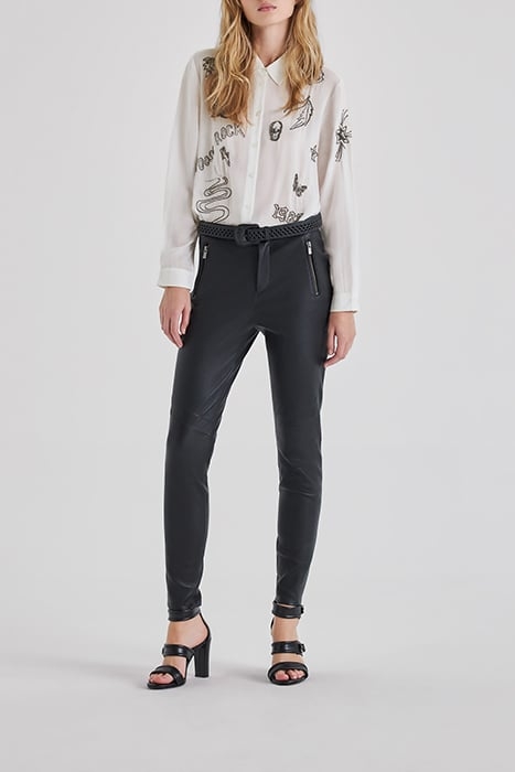 OFF-WHITE SHIRT WITH BEAD EMBROIDERY 2