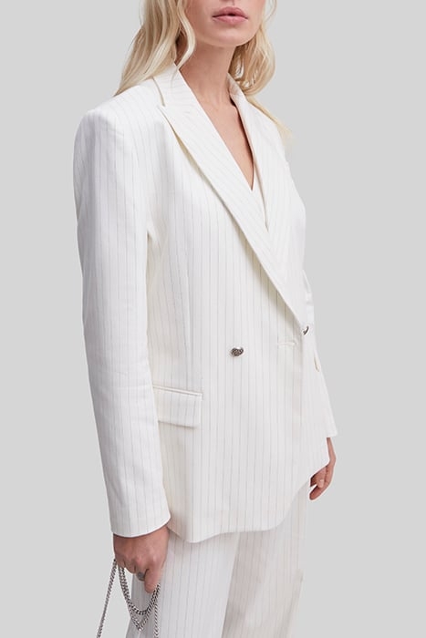 ECRU PINSTRIPE SUIT JACKET 4