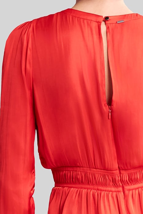 ORANGE RECYCLED BLOUSE WITH PEPLUM 6