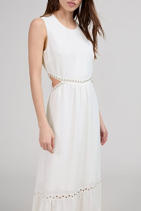 RECYCLED WHITE LONG DRESS 4