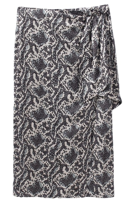 OFF-WHITE SATIN SKIRT WITH GRAPHIC PYTHON PRINT 4