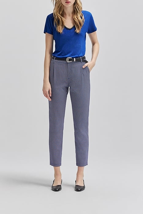 COBALT LUREX T-SHIRT WITH CHAINS ON NECK 3