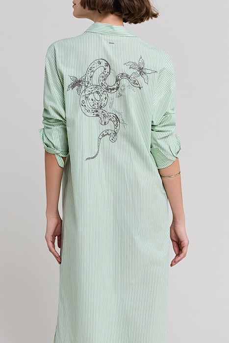 PISTACHIO STRIPED SHIRT WITH EMBROIDERED BACK 5
