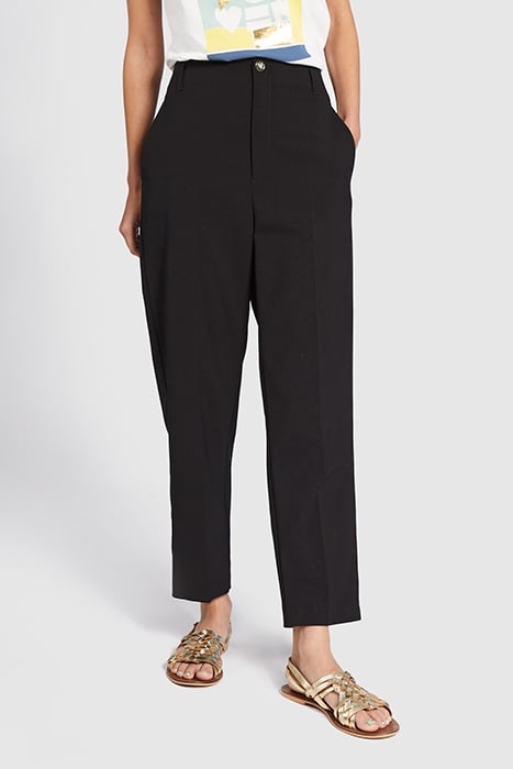 BLACK STRAIGHT SUIT TROUSERS 1