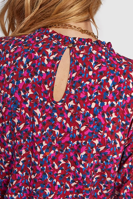 DARK RED TACHIST PRINT TOP 5