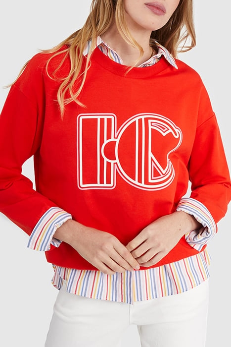 CRIMSON RED SWEATSHIRT WITH XL MONOGRAM 5