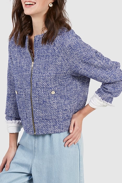 ELECTRIC BLUE TWEED-STYLE JACKET 3
