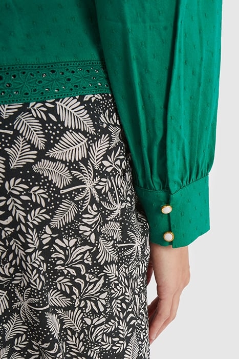 MEADOW GREEN JACQUARD SHIRT WITH EMBROIDERY 5