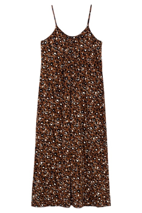 CAMEL LEOPARD PRINT LONG DRESS 2