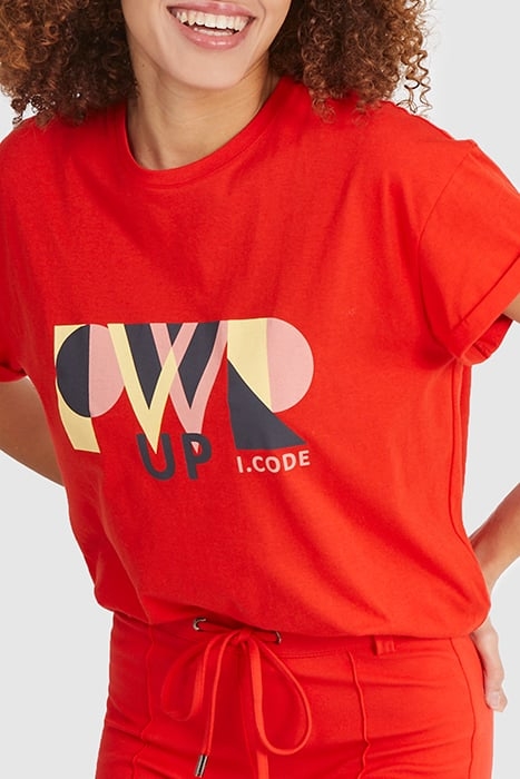 CRIMSON RED T-SHIRT WITH XL SLOGAN 5