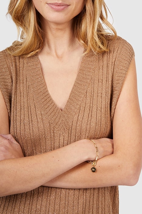 SAND LUREX CABLE KNIT LONG DRESS 5