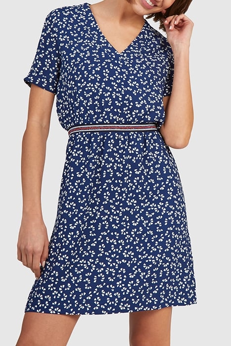 NAVY GRAPHIC PRINT DRESS 4