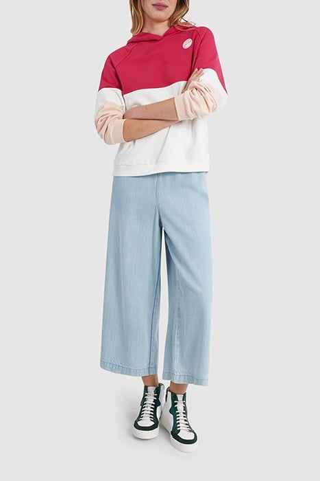 MAGENTA, FRESH PINK AND WHITE HOODIE 1