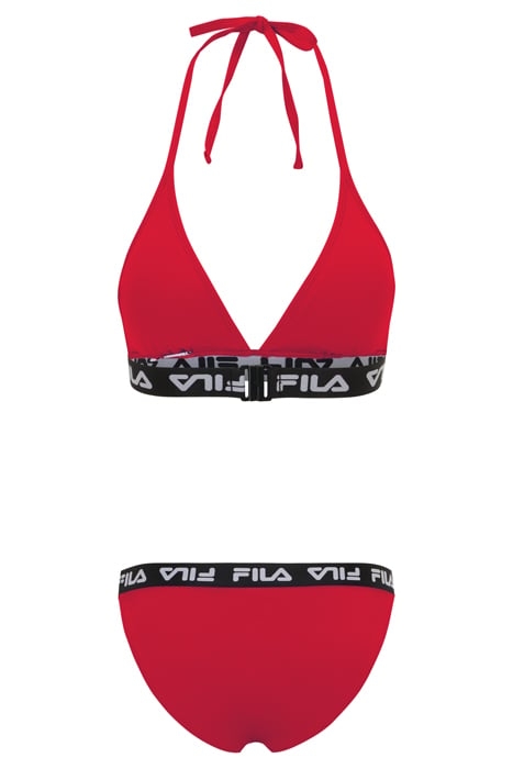 SPLIT TRIANGLE BIKINI TRUE RED 2