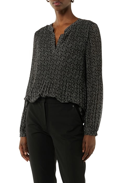 COMMA BLOUSES GREY/BLACK 1