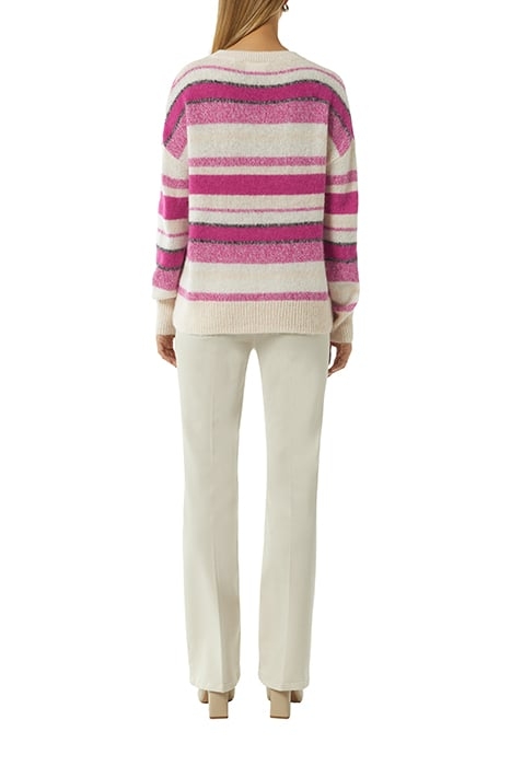 COMMA PULLOVER WHITE-PINK STRIPS 2